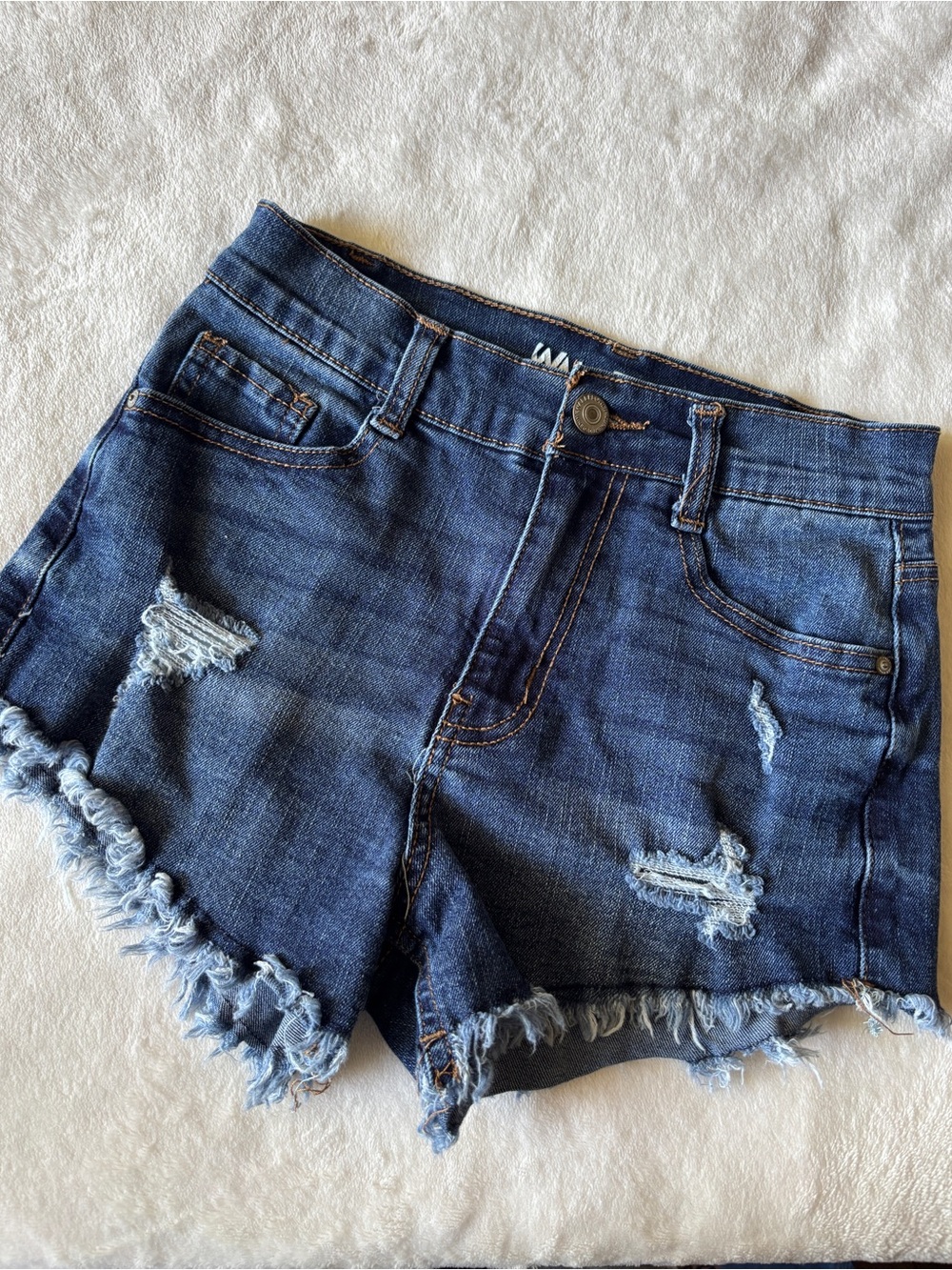 Wallflower Curvy Super High-Rise Denim Shorts